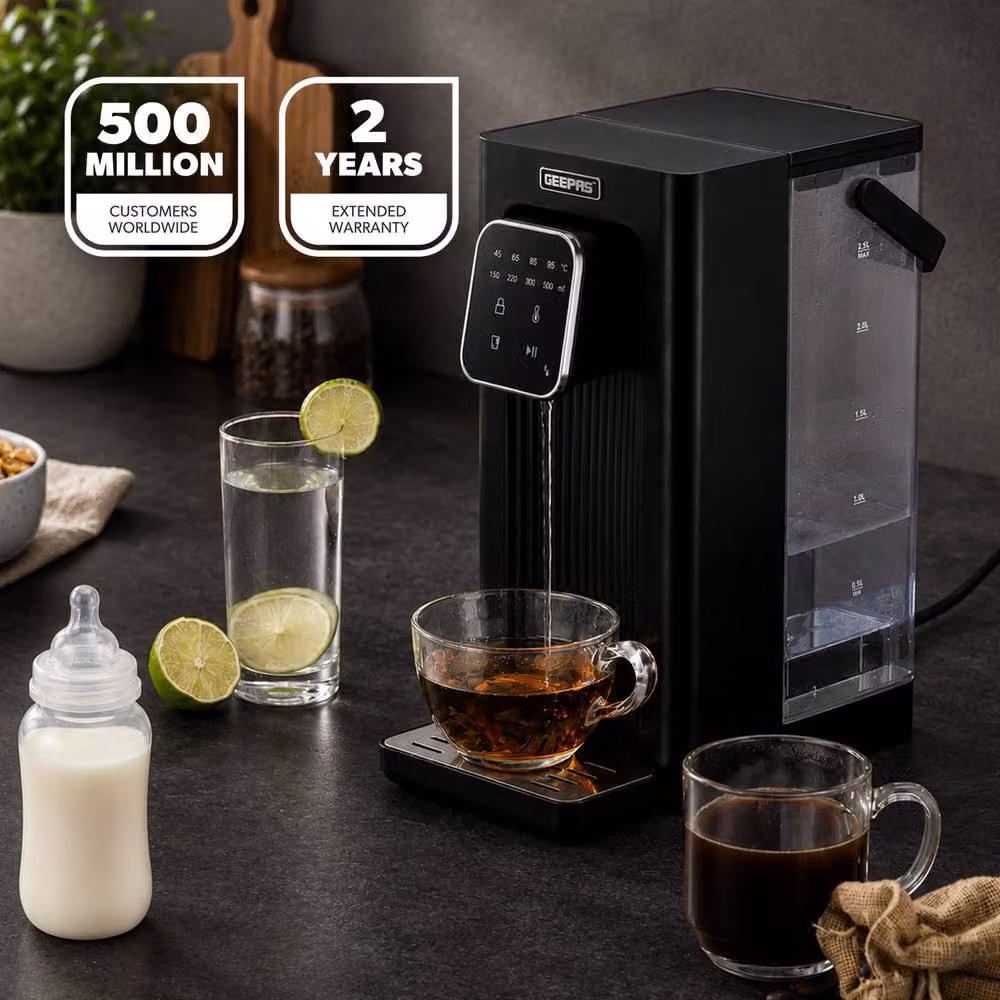 Geepas Instant Hot Water Dispenser with Strix Filter, 2.5L Capacity, Black – 2