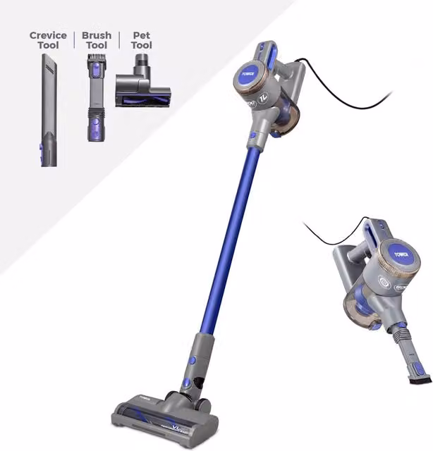 Tower VL20 Pets 3 in 1 Corded Stick Vacuum Cleaner, Blue