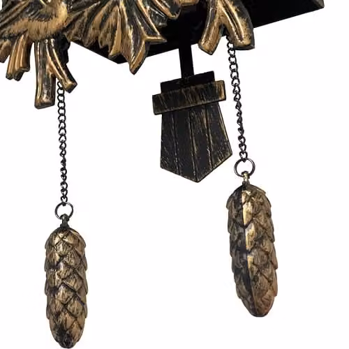 WALPLUS Brown Vintage Cuckoo Wall Clock with Pendulum and Chime, W/H: 20.2 x 37 cm – 6