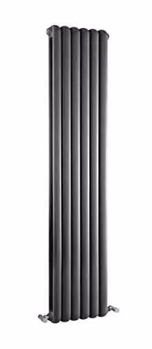 Hudson Reed HSA006 Salvia Colosseum Modern Double Panel Designer Bathroom Radiator, Set of 2, Anthracite, W: 150 cm, H: 37.7 cm