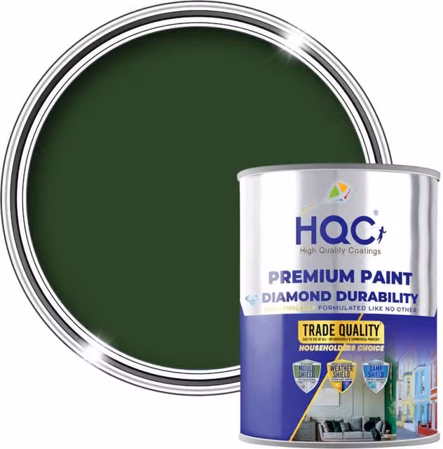 HQC Paints Water Based Wood Paint in Racing Green, 20L – 1