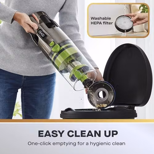 Daewoo Tornado 2-in-1 Cordless Upright and Handheld Vacuum Cleaner in Grey with Cyclonic Suction, 35 Minute Run Time and 0.55L Dust Tank – 5
