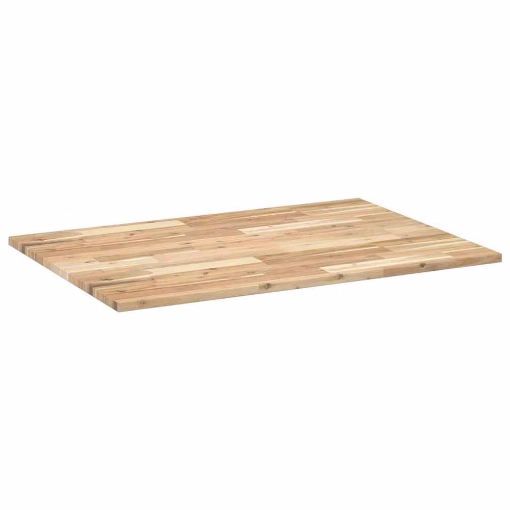Berkfield Home Untreated Solid Wood Acacia Desk Top in Brown, W/D/H: 120 x 70 x 2 cm – 3