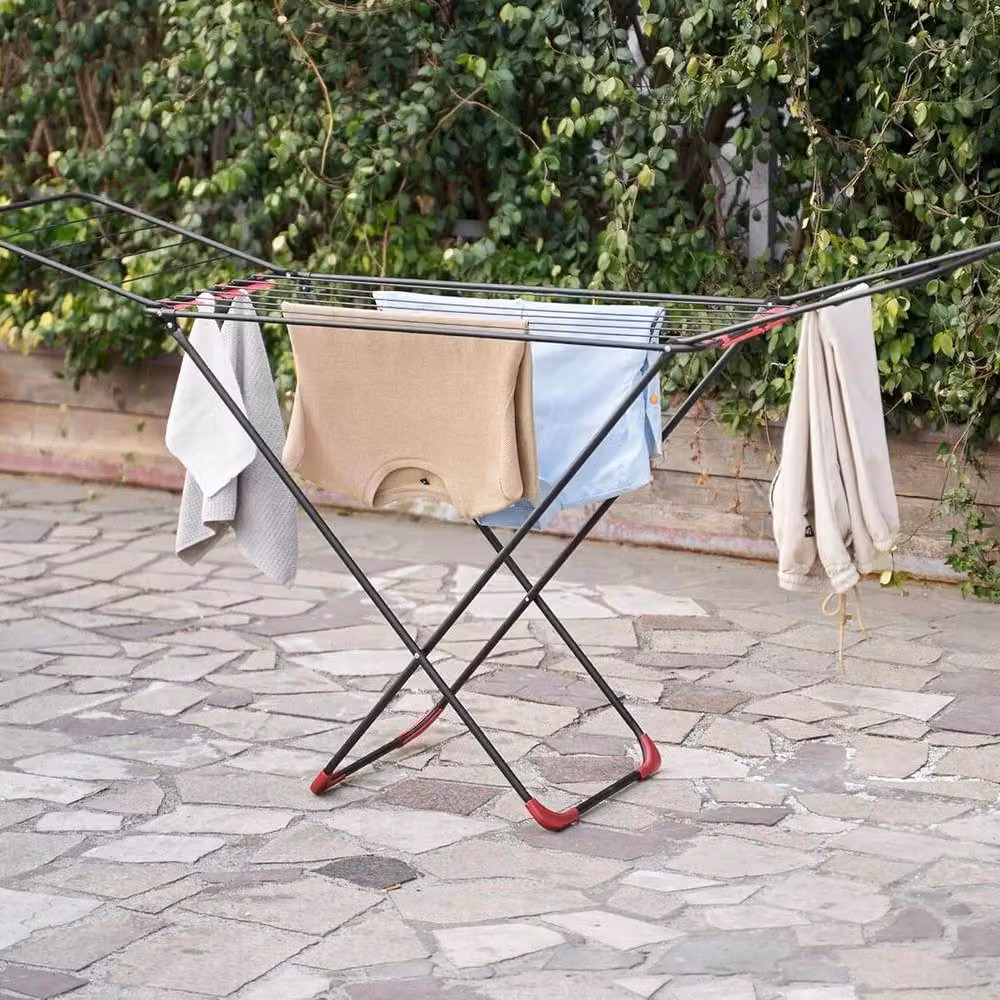 VOGREX 18M Winged Clothes Airer Laundry Rack in Black – 2
