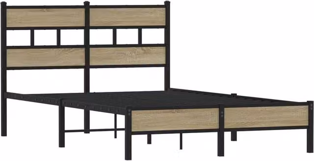 Berkfield Home Elegant Sonoma Oak Small Double Bed Frame in Light Oak