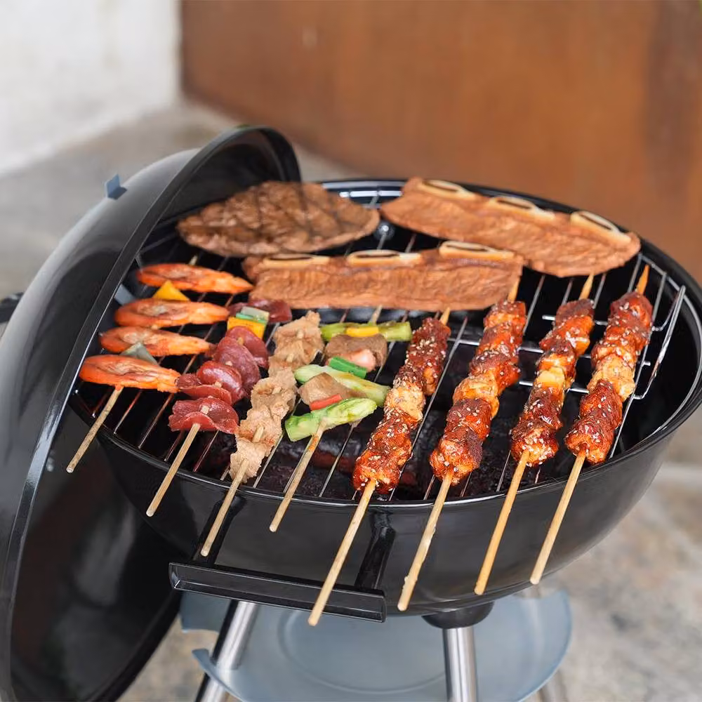 House of Home Portable Charcoal Kettle BBQ Grill in Black, W/D/H: 91.5 x 53.0 x 45.0 cm – 3