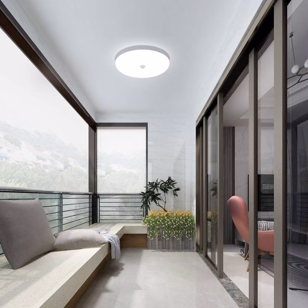 Goeco White Round LED Ceiling Light with Motion and Dusk Sensor, 30W, 6500K, IP40, Diameter: 25 cm – 4