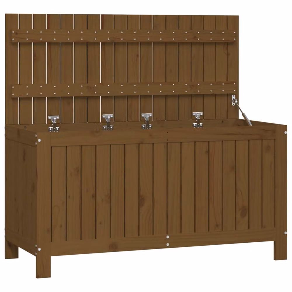 Berkfield Home Garden Storage Box in Honey Brown Solid Pine Wood, W/D/H: 115 x 49 x 60 cm – 2