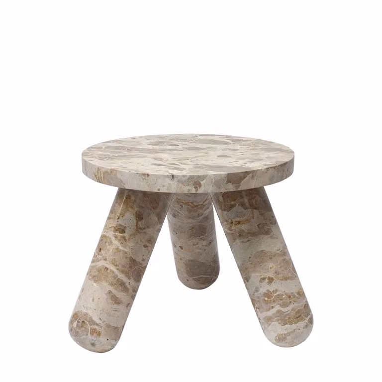 Dome Deco BENTON Side Table in Beige Natural Stone