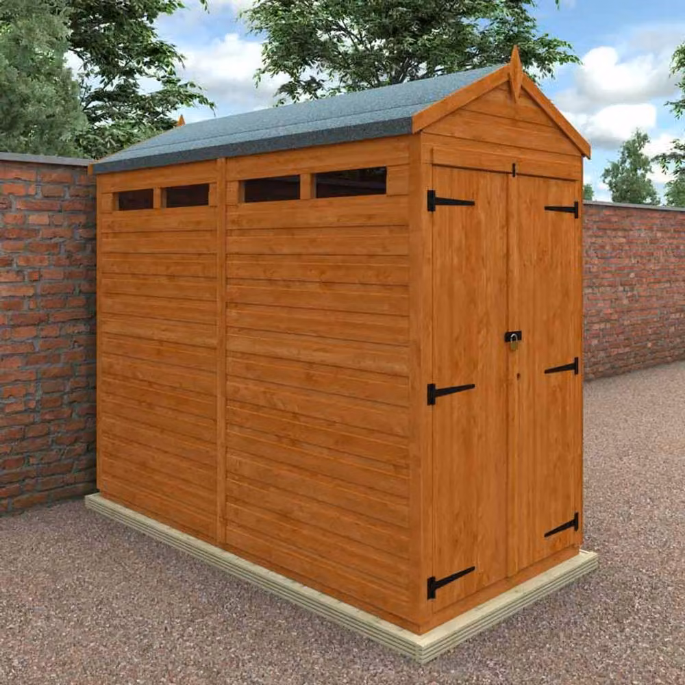 Buttercup Farm 8x4 Flex Apex Security Double Door Wooden Tall Cabinet in Burnt Orange, W/D/H: 115 x 238.8 x 219.2 cm – 2