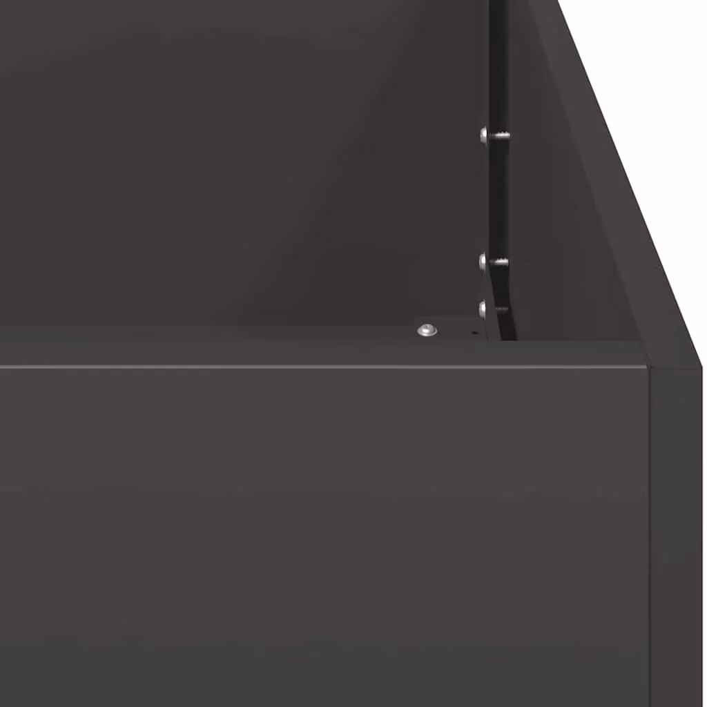 Berkfield Home Steel Planter in Black, W/D/H: 100 x 100 x 80 cm – 5