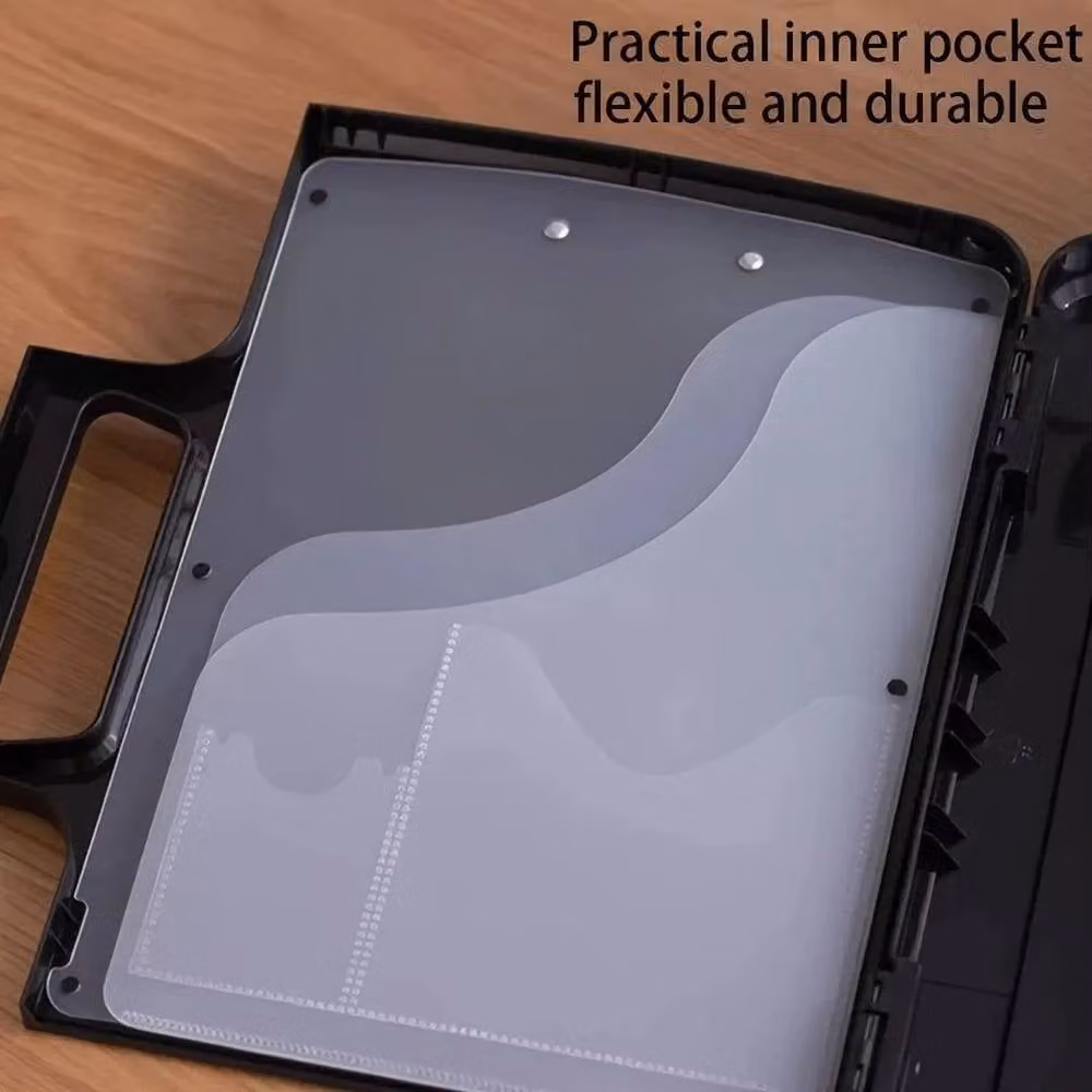 FLAVORA A4 Plastic Storage Clipboard and Legal Paper Folder in Black – 5