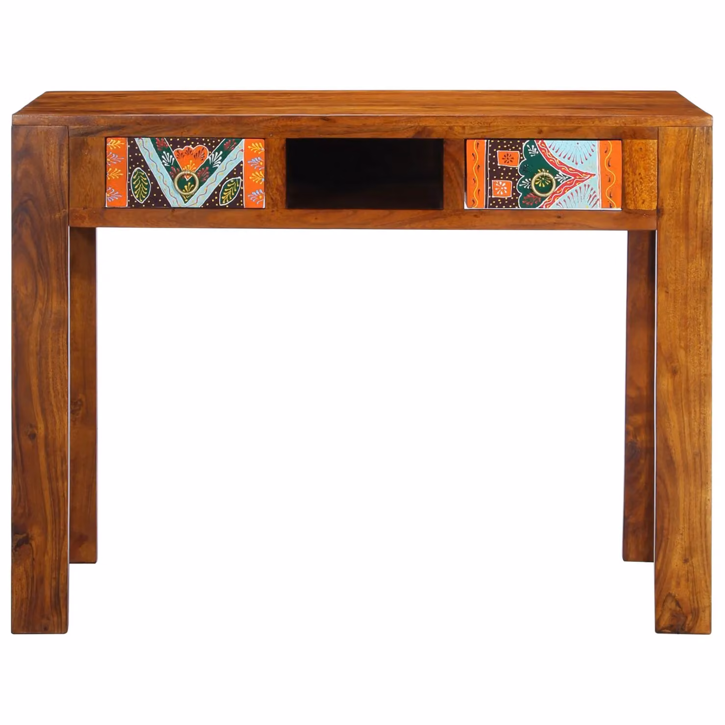 Berkfield Brown Acacia Solid Wood Writing Desk W/D/H: 100 x 50 x 75 cm – 2
