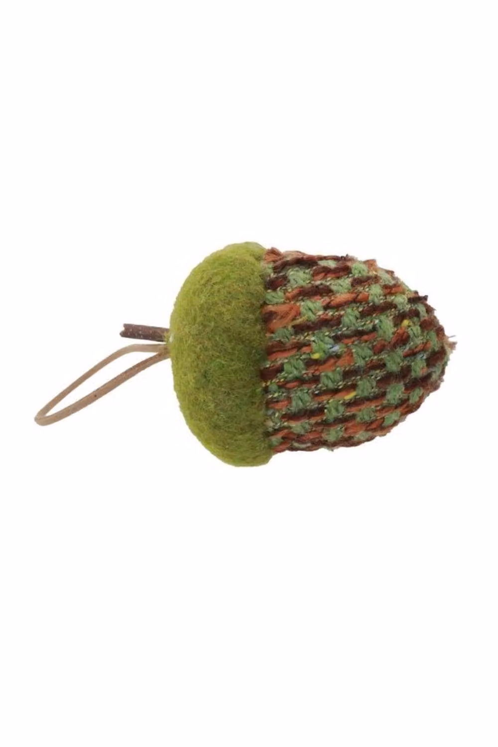 KDMD Patterned Acorn Ornament, 4 Pack, Green, Height: 9 cm – 2