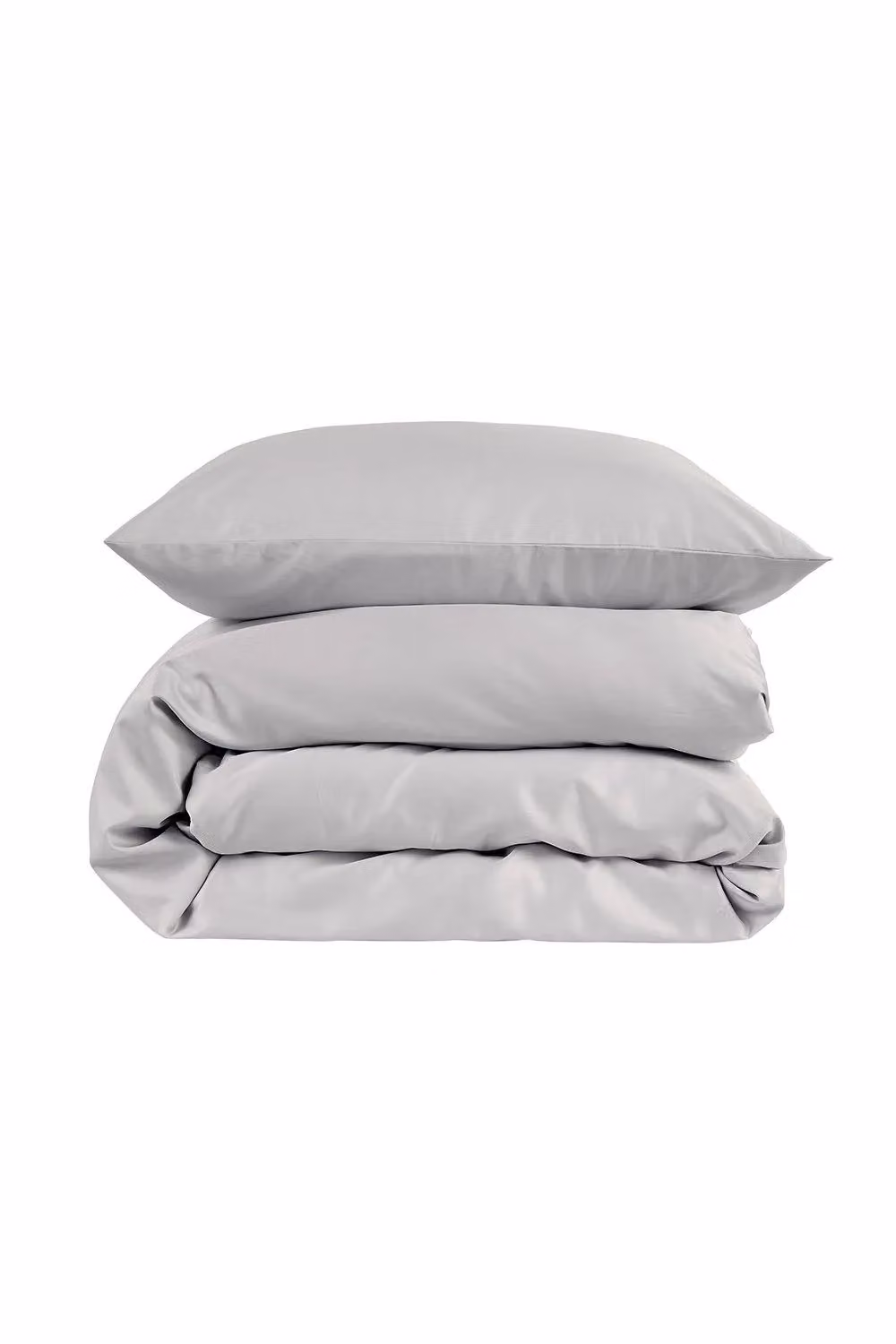 Christy 400 Thread Count Mako Satin Cotton Duvet Cover and Pillowcase Set in Grey, W/D/H: 180 x 200 cm – 1