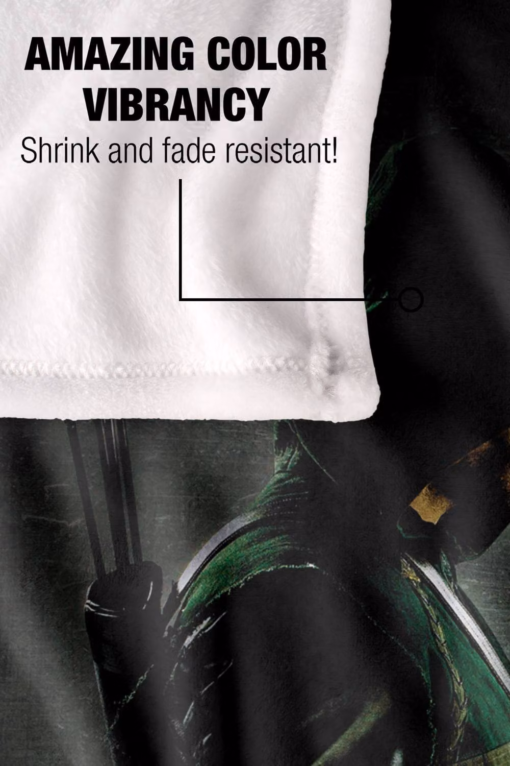 Warner Bros. Arrow In The Shadows Extra Large Silky Touch Super Soft Fluffy Throw Blanket in Black and Multicolour – 5