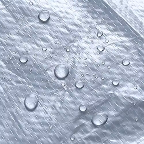 KAV Heavy Duty Waterproof Tarpaulin Ground Sheet, 130 GSM, Grey, W: 600 cm, D: 900 cm – 2