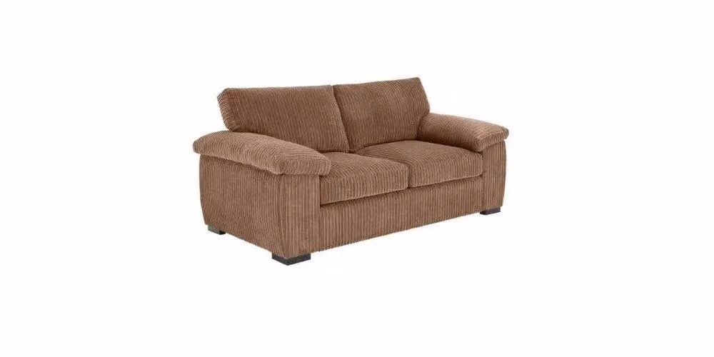LUXURY LIFE Collingdale 2 Seater Sofa in Light Brown Jumbo Cord Fabric – 2
