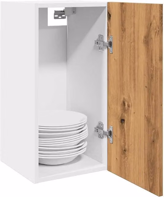 Berkfield Home Lyon Artisan Oak Wall Mounted Kitchen Cabinet in Brown, W/D/H: 30 x 31 x 60 cm