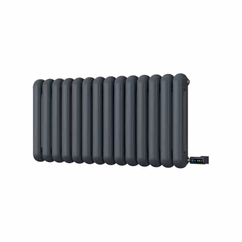 UK Radiators Sherwood Anthracite Round Top Column Electric Radiator with WiFi App Control, W: 99.3 cm, H: 50 cm – 2