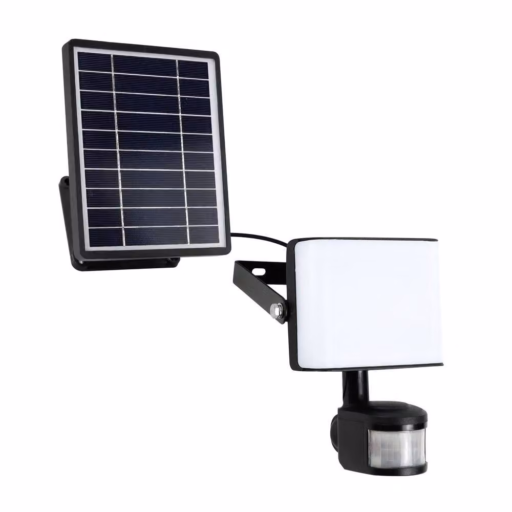 Gardenwize Solar Powered LED Motion Sensor Flood Light, IP44 Waterproof Outdoor Security Light in Black – 4