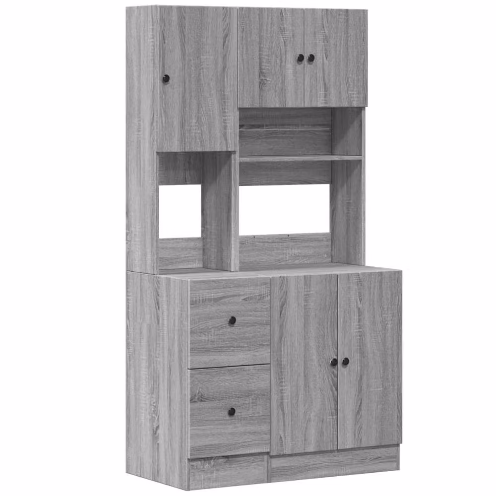 Berkfield Home Grey Sonoma Kitchen Cabinet in Engineered Wood W/D/H: 95 x 50 x 180 cm – 2