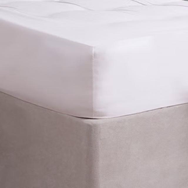 Highams 400 Thread Count Soft Cotton Luxury Fitted Bed Sheet, White, W: 200 cm x L: 200 cm