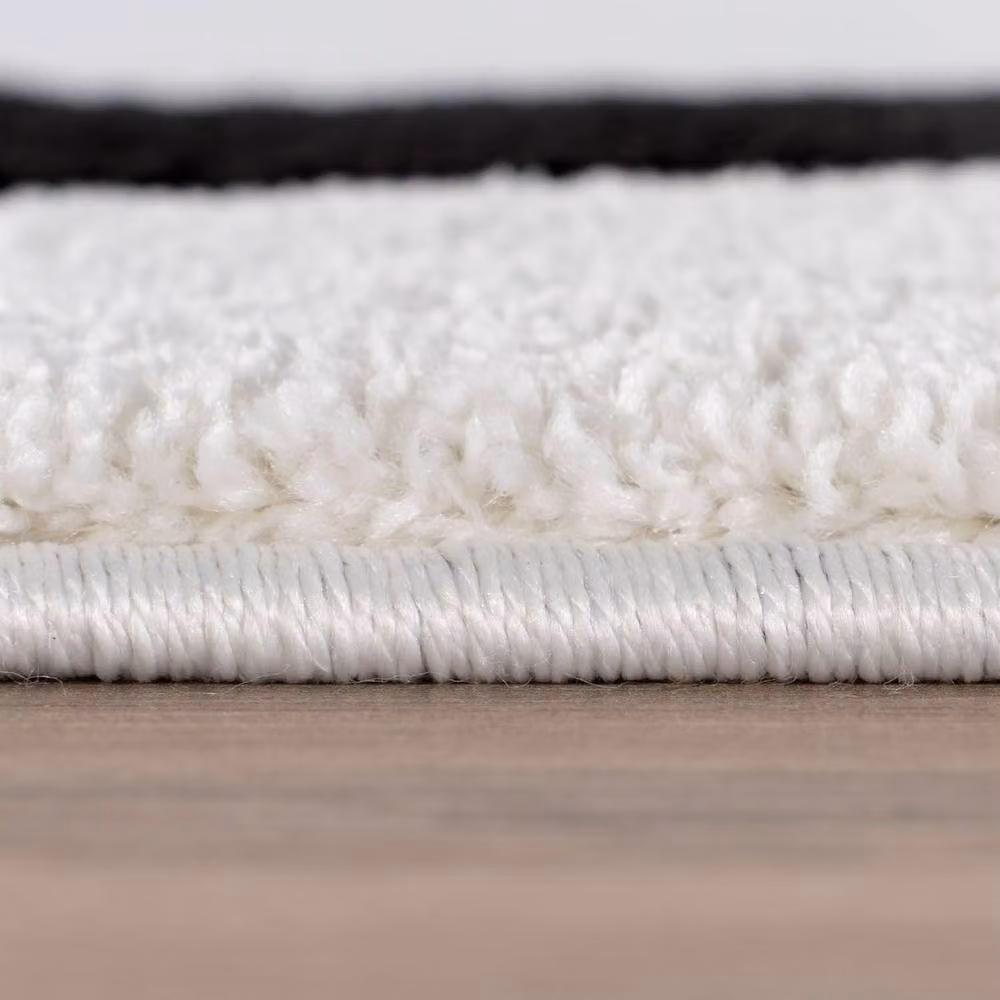 THE RUGS Joli Abstract Pattern Soft and Dense Pile Living Room and Bedroom Rug in Black, W: 340 cm, D: 240 cm – 3
