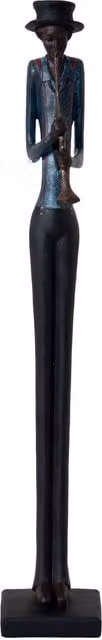Love Lace Standing Jazz Band Trumpeter Figurine in Brown