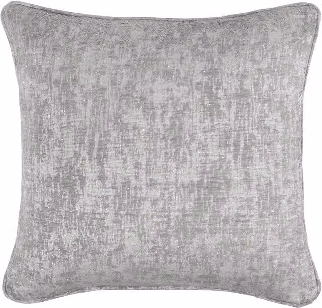 Divante Silver Plain Chenille Square Cushion