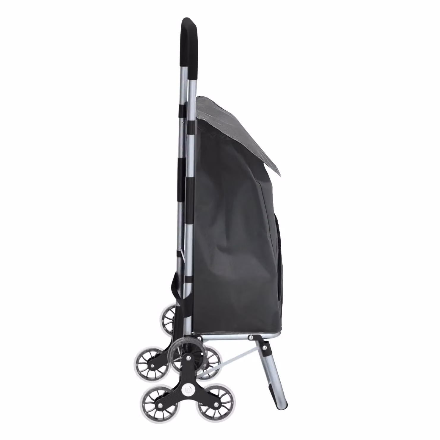Nes Home Grey Aluminium Lightweight Shopping Grocery Trolley with Stair Climbing Wheels – 2