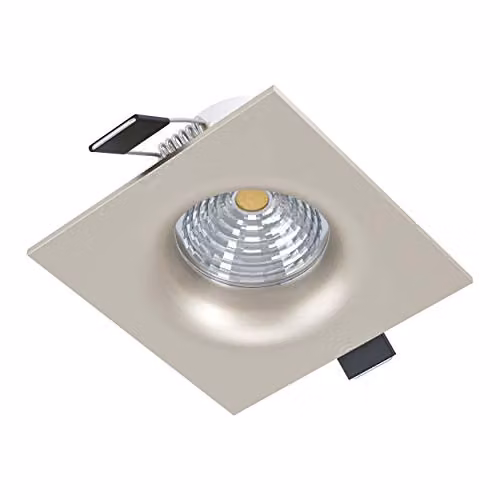 Loops Square LED Recessed Wall and Ceiling Downlight in Silver Aluminium, 6W