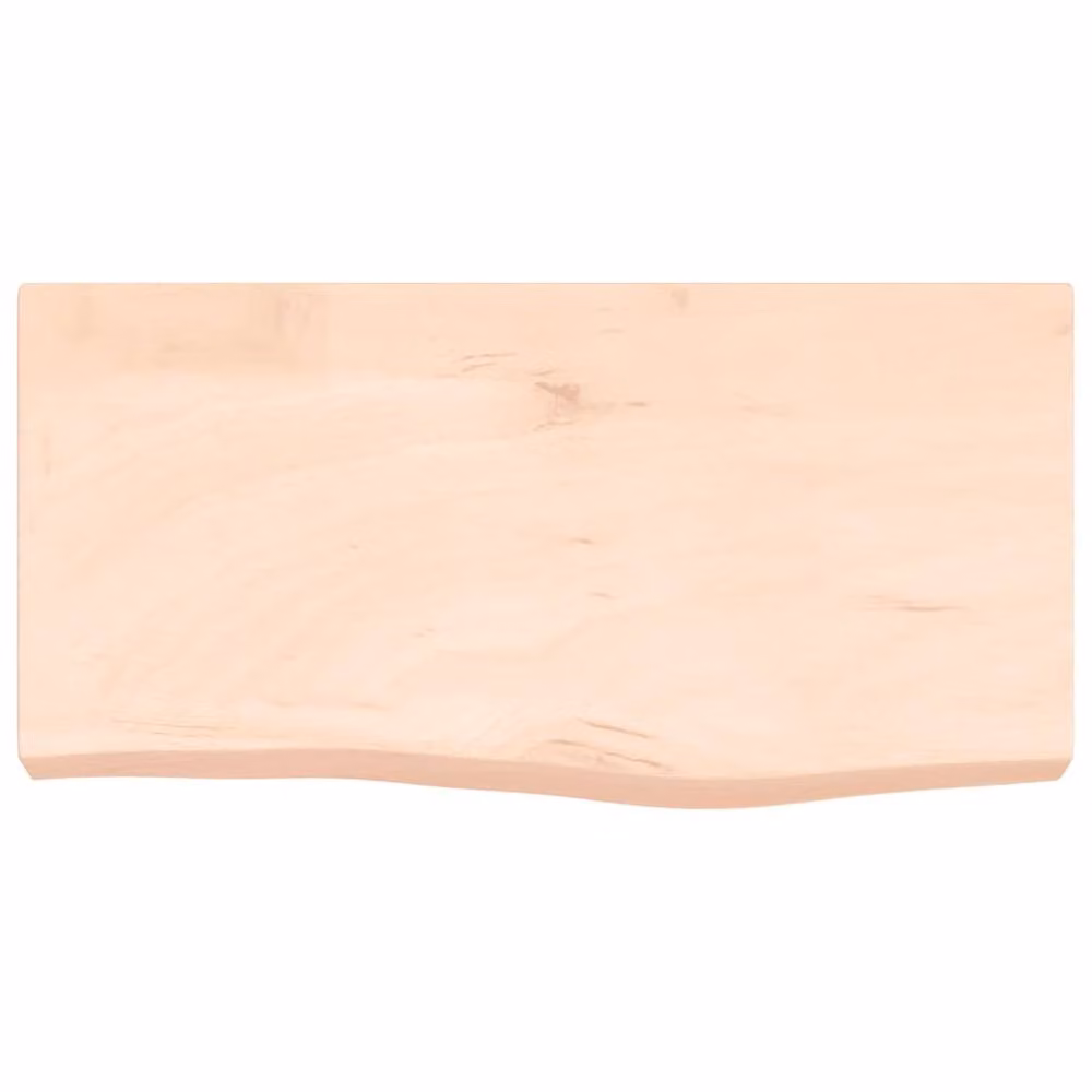 Berkfield Home Wall Mounted Oak Shelf in Light Tan, W: 60 cm, D: 30 cm, H: 2-6 cm – 2