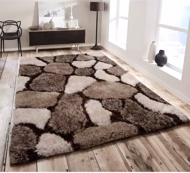 Home Republic Pebbles Chocolate Rug, Brown, W: 80 cm, L: 150 cm