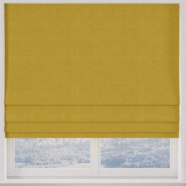 Kensington Made to Measure Blackout Roman Blind in Yellow Polyester