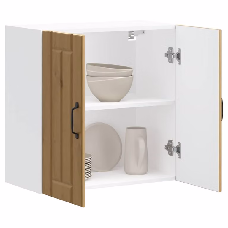 Berkfield Home Lucca Artisan Oak Kitchen Wall Cabinet in Brown, W/D/H: 60 x 25 x 31 cm