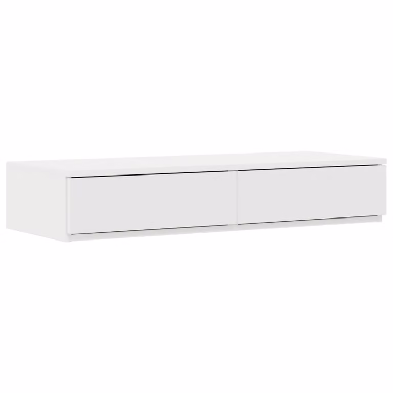 Berkfield Home Bed Drawers in White, W: 100 cm, D: 36.5 cm, H: 16.5 cm