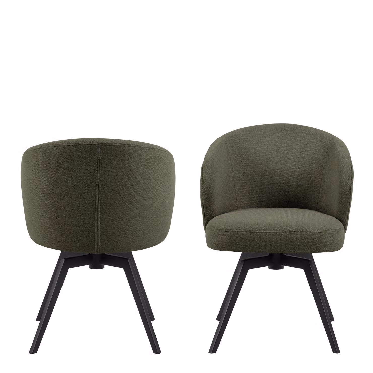 Furniture To Go Darlene Green Fabric Dining Chair with Armrests and Swivel Function – 2