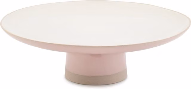 Jamie Oliver Big Love Showstopper Stand, Stoneware, White and Pink, Diameter: 31 cm