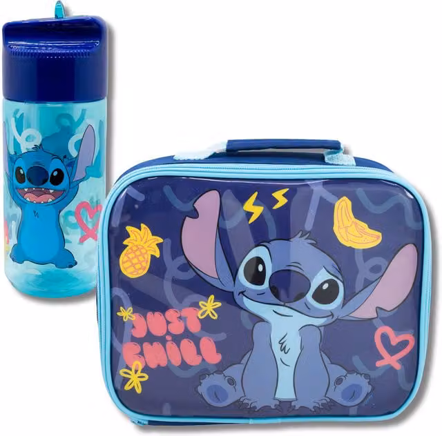 Stitch 2 Piece Packed Lunch Set in Blue