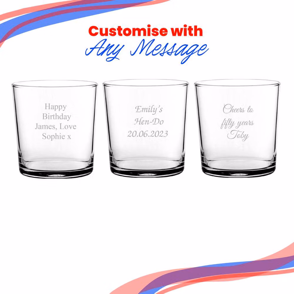 Uniqueful Personalised 13oz Toughened Tubo Hiball Glass Tumbler in Transparent – 2