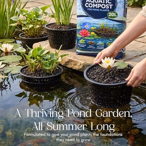 Pelle & Sol 20L Aquatic Compost with Loam and Grit for Pond Plants in Brown – 6