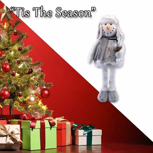 VFM e-Store Silver Standing Snowman Christmas Decoration, H 62 cm x W 40 cm – 5