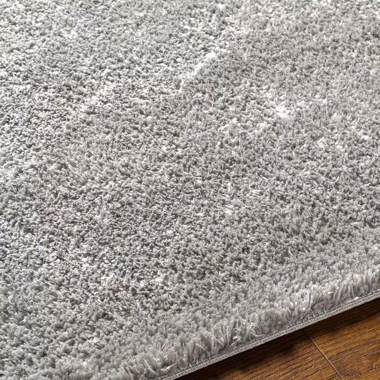 Livabliss Cloudy Shag Soft Plush Pile Round Living Rug in Dark Grey, Diameter: 120 cm
