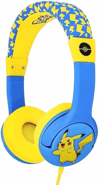 Pikachu Wired Sound Limiter Headphones with 3.5 mm Jack in Blue