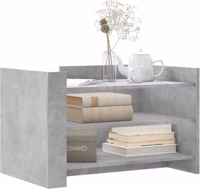 Berkfield Home Durable Coffee Table in Concrete Grey, W/D/H: 80 x 50 x 50 cm – 1