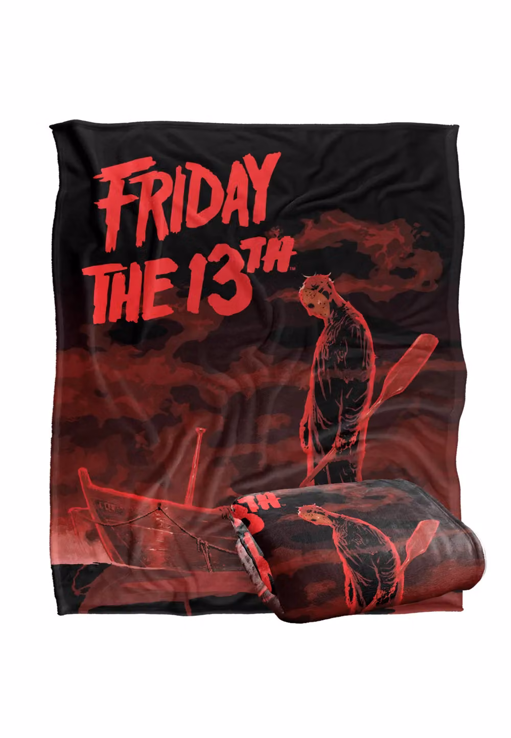 Warner Brothers Friday The 13th Silky Touch Super Soft Throw Blanket in White and Multicolour, W/D: 152 x 127 cm – 2