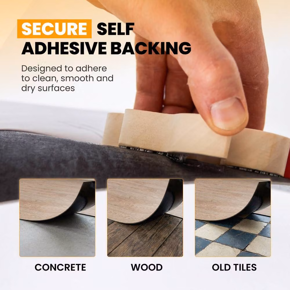 Novecrafto Self Adhesive Wood Look Vinyl Floor Planks, Pack of 10, Light Oak Brown and Beige, W: 91.4 cm, H: 15.2 cm – 5