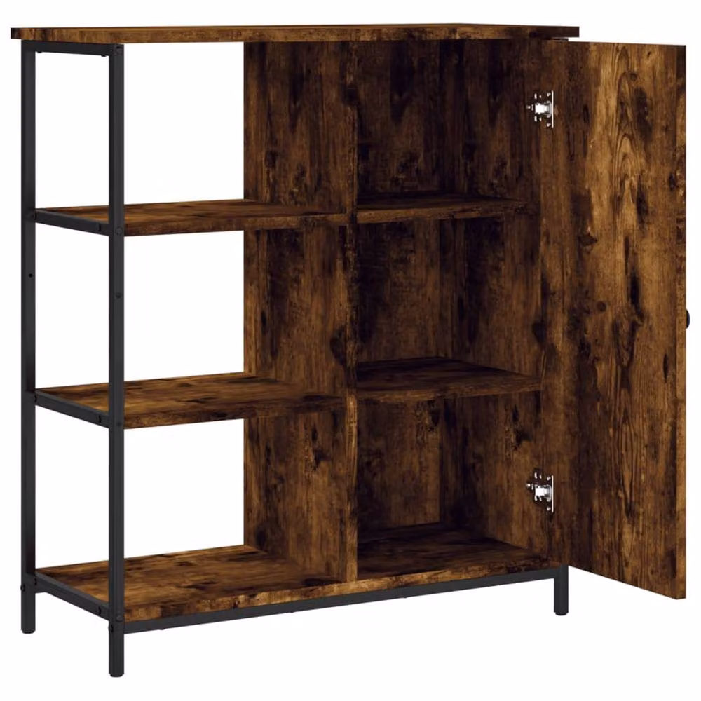 Berkfield Home Smoked Oak Sideboard in Brown, W/D/H: 70 x 30 x 80 cm – 5
