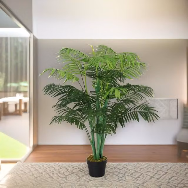 FURNOS 125cm Tall Green Artificial Palm Tree